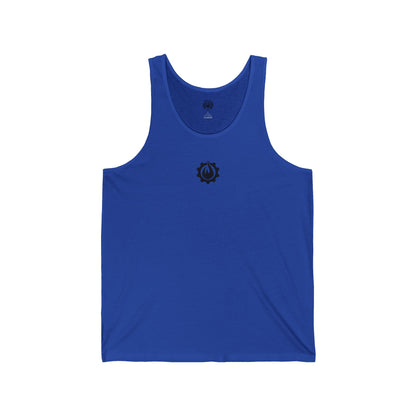 Camiseta sin mangas unisex Fireball Gear - Flame &amp; Gear - Negra