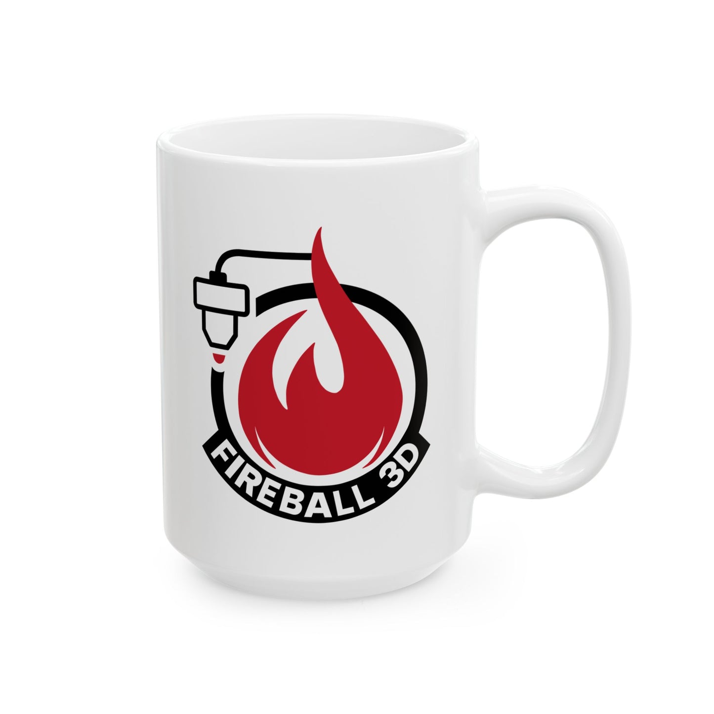 Bola de fuego 3D - Taza de café de 15 oz