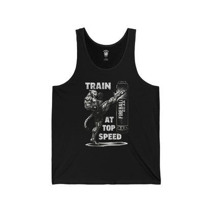 Train at Top Speed - Unisex Jersey Tank Top
