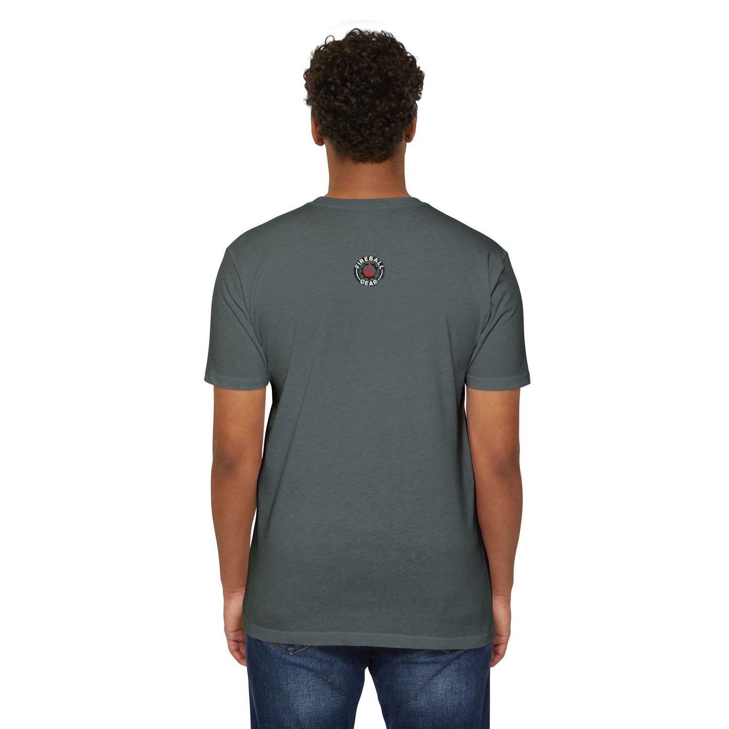 Camiseta unisex Fireball 3D - Desgastada