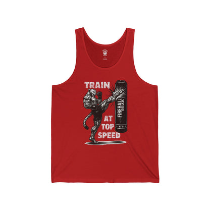 Train at Top Speed - Unisex Jersey Tank Top