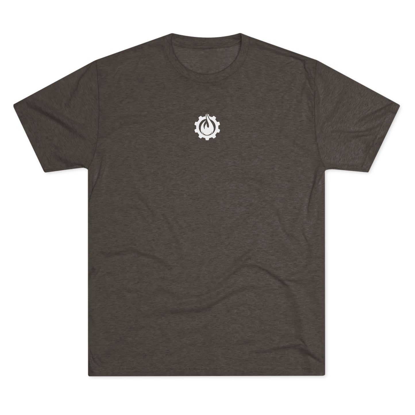 Fireball Gear - Flame & Gear Centered - White - Triblend T-shirt