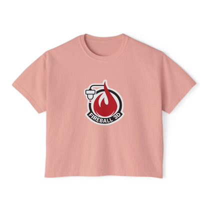 Fireball 3D Logo - Women’s Boxy T-shirt