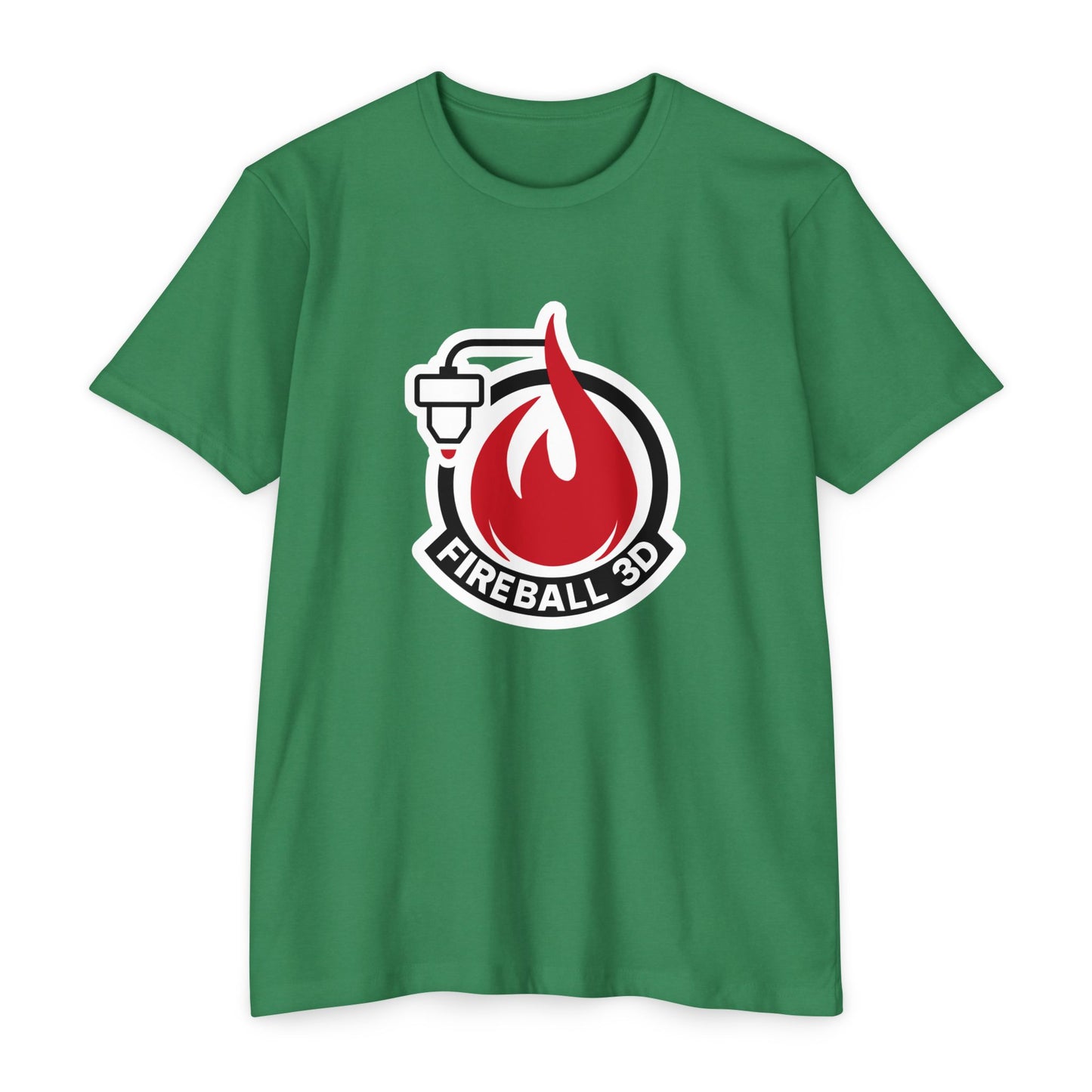 Camiseta unisex Fireball 3D - Outlined