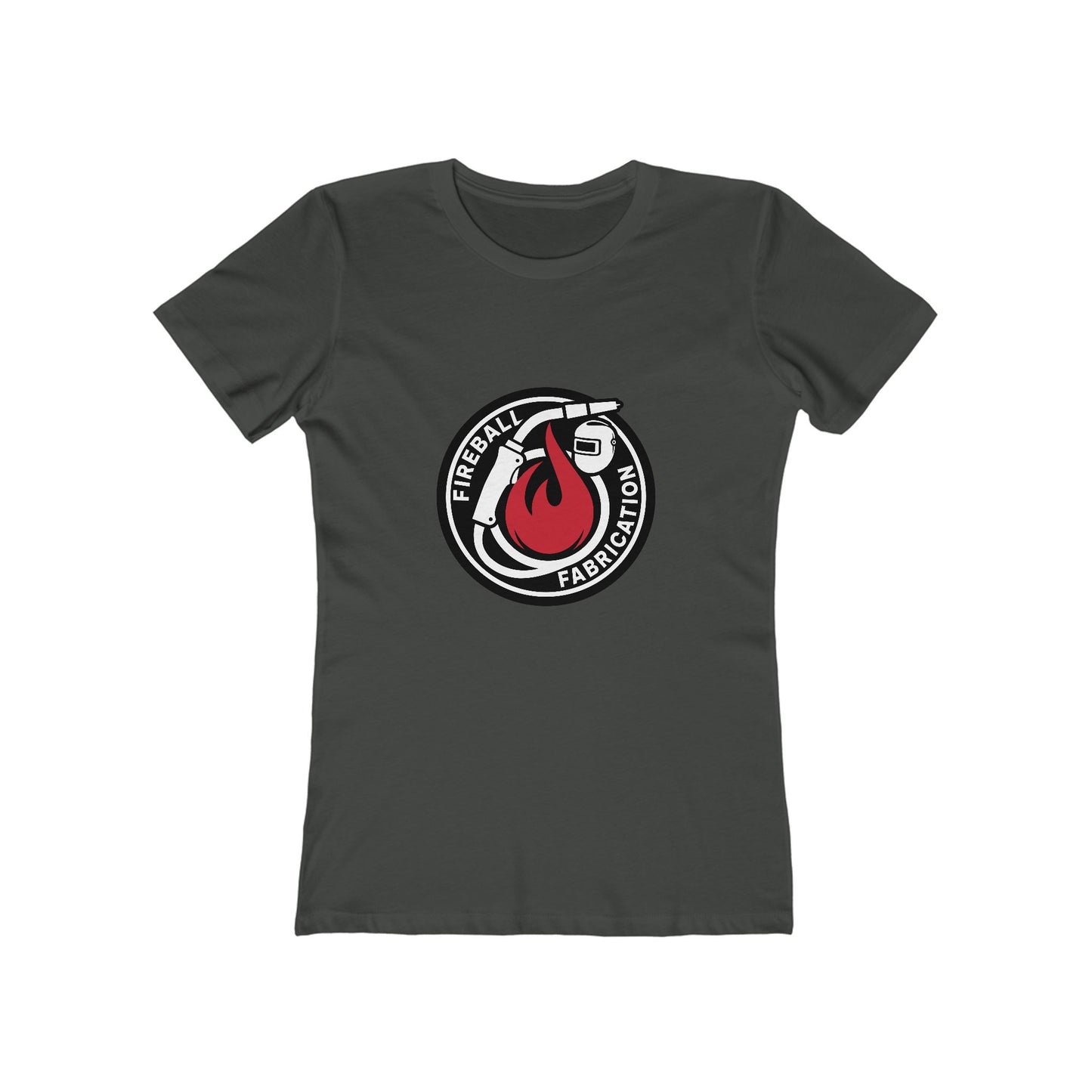 Camiseta ajustada para mujer con el logotipo de Fireball Fabrication