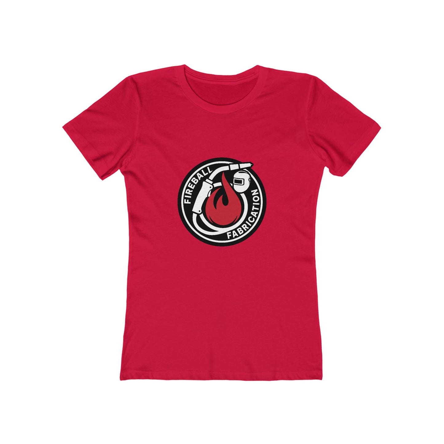 Camiseta ajustada para mujer con el logotipo de Fireball Fabrication