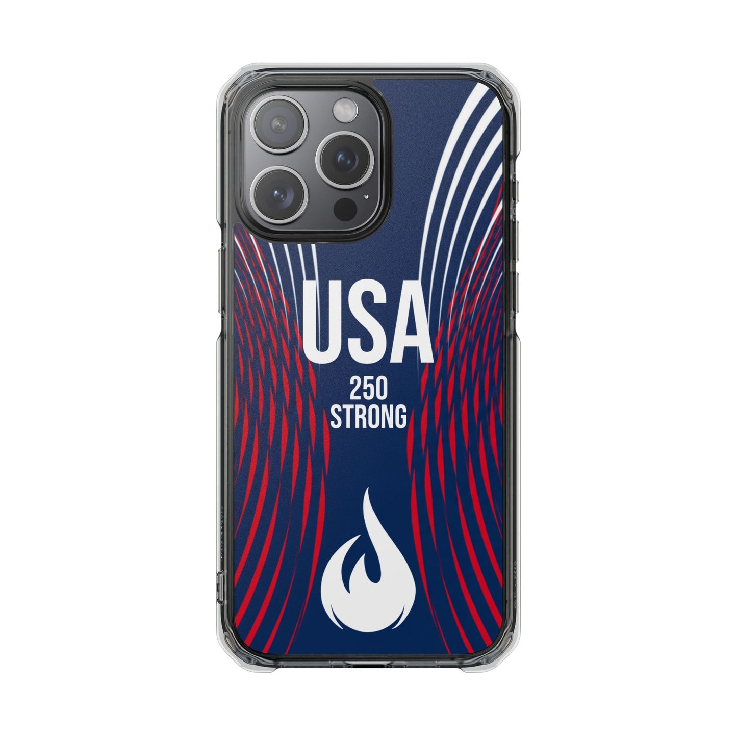 USA 250 Strong - Anniversary Edition - Magnetic Clear Impact iPhone Cases