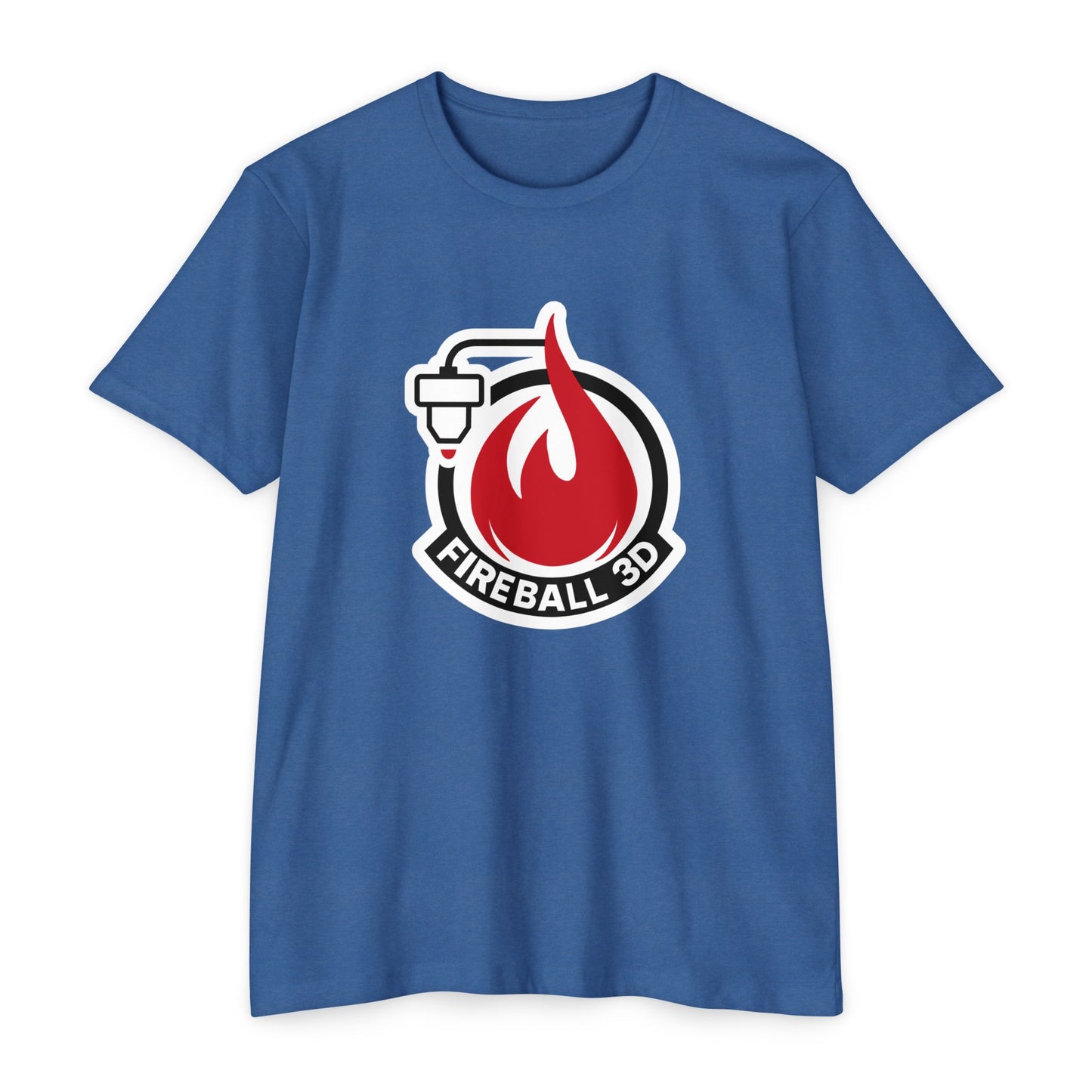 Camiseta unisex Fireball 3D - Outlined