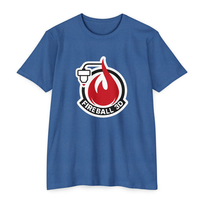 Camiseta unisex Fireball 3D - Outlined