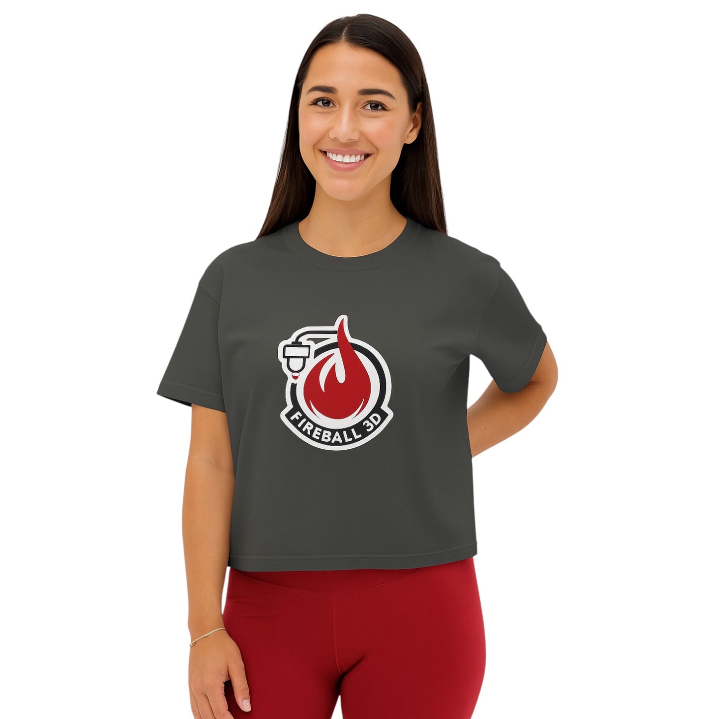 Fireball 3D Logo - Women’s Boxy T-shirt