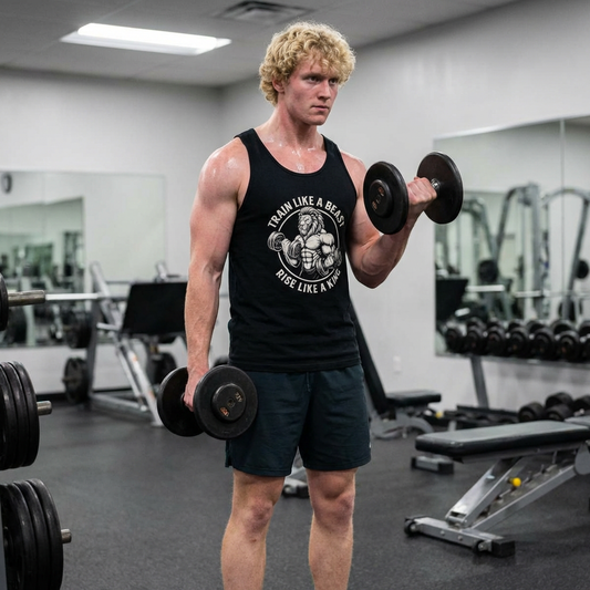 Beast Mode Serie – Trainiere wie ein Biest, erhebe dich wie ein König – Unisex Jersey Tank Top