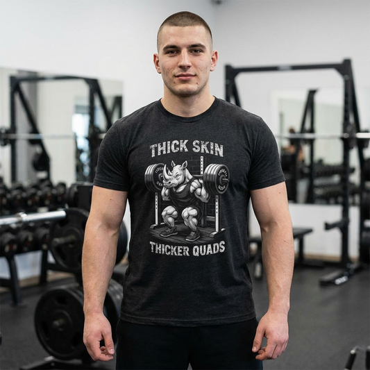 Beast Mode Series - Dicke Haut, dickere Quads - Unisex Triblend T-Shirt