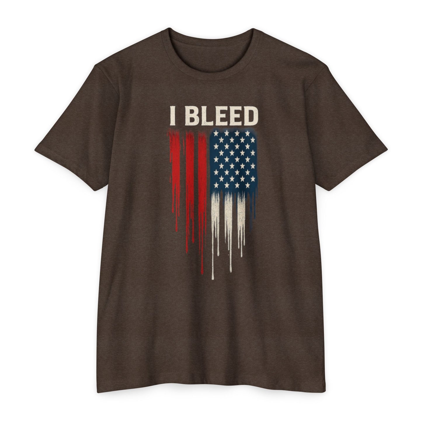 Ich blute - Rot, Weiß &amp; Blau - Unisex T-Shirt
