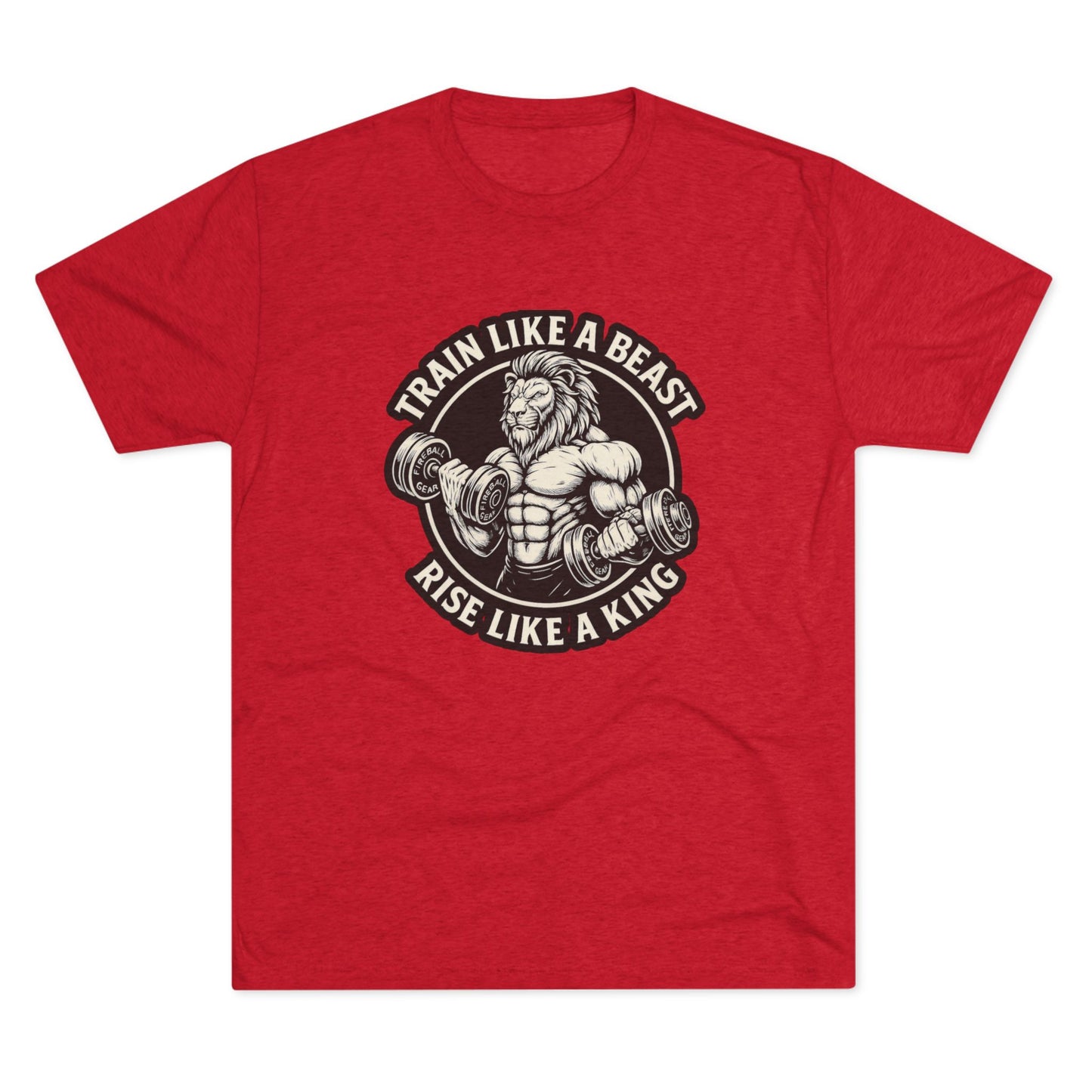 Beast Mode Serie - Trainiere wie ein Biest, erhebe dich wie ein König - Unisex Triblend T-Shirt
