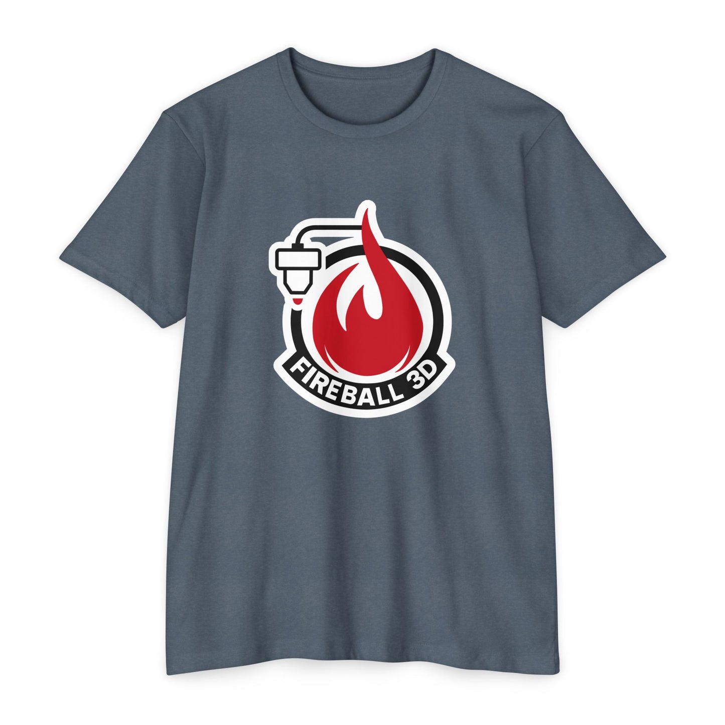 Camiseta unisex Fireball 3D - Outlined