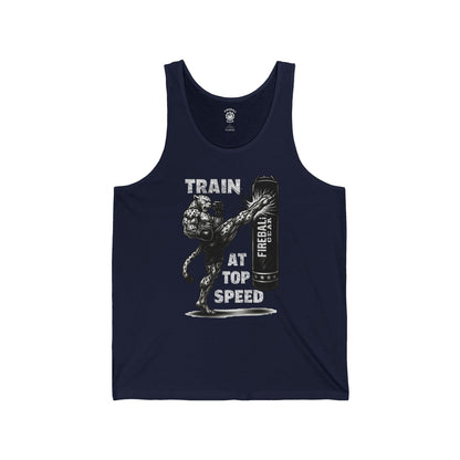 Train at Top Speed - Unisex Jersey Tank Top