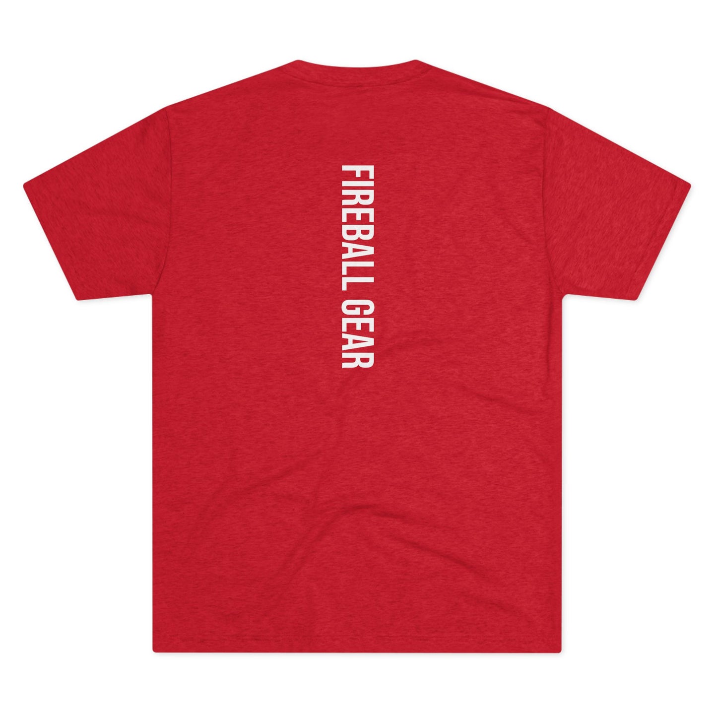 Fireball Gear - Flame & Gear Centered - White - Triblend T-shirt