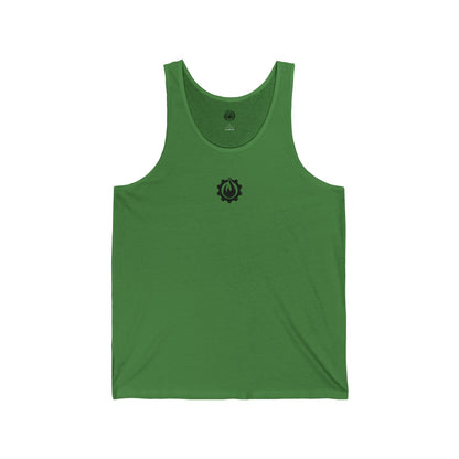 Camiseta sin mangas unisex Fireball Gear - Flame &amp; Gear - Negra