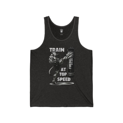 Train at Top Speed - Unisex Jersey Tank Top