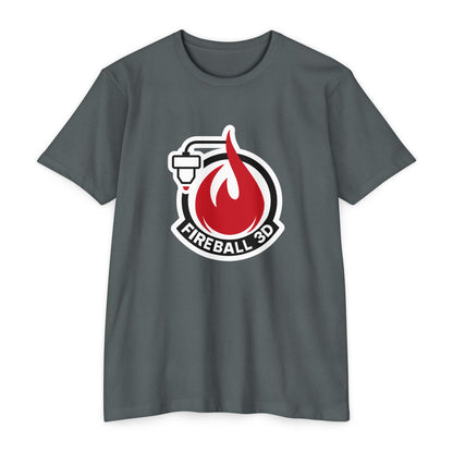 Camiseta unisex Fireball 3D - Outlined