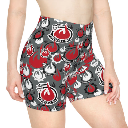 Fireball 3D - Mashup - Women's Biker Shorts