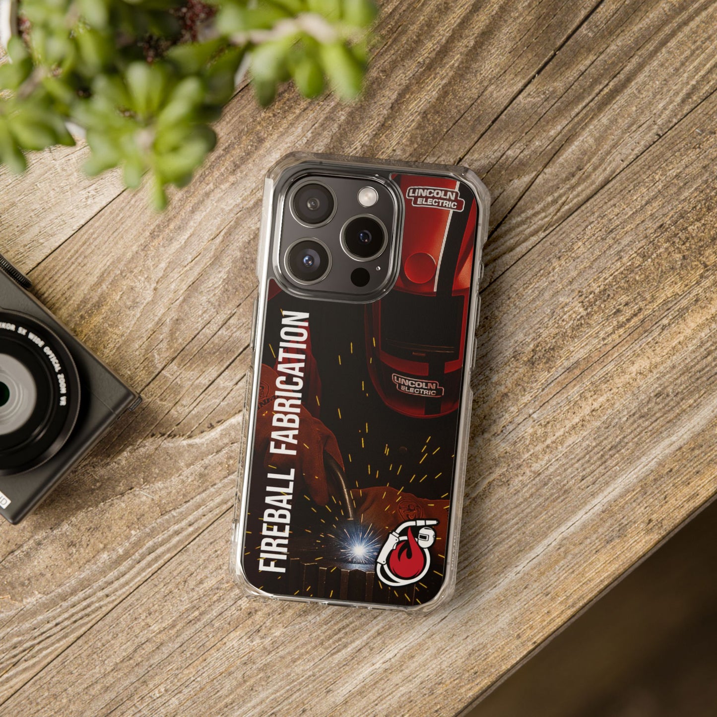 Fireball Fabrication - Fundas magnéticas transparentes resistentes a impactos para iPhone