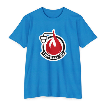 Camiseta unisex Fireball 3D - Outlined