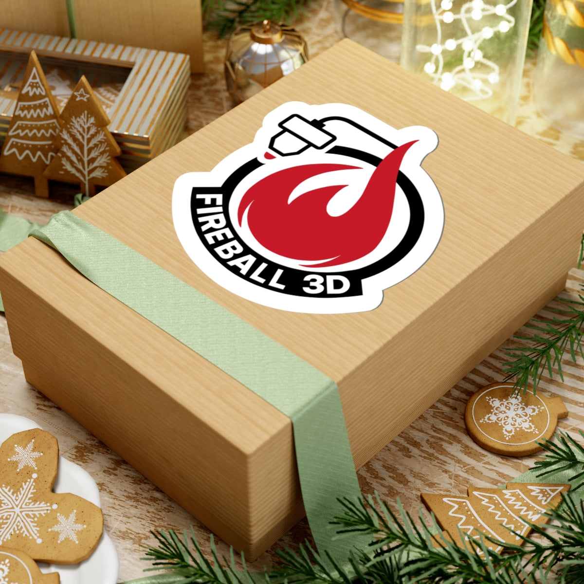 Fireball 3D - Logo Sticker