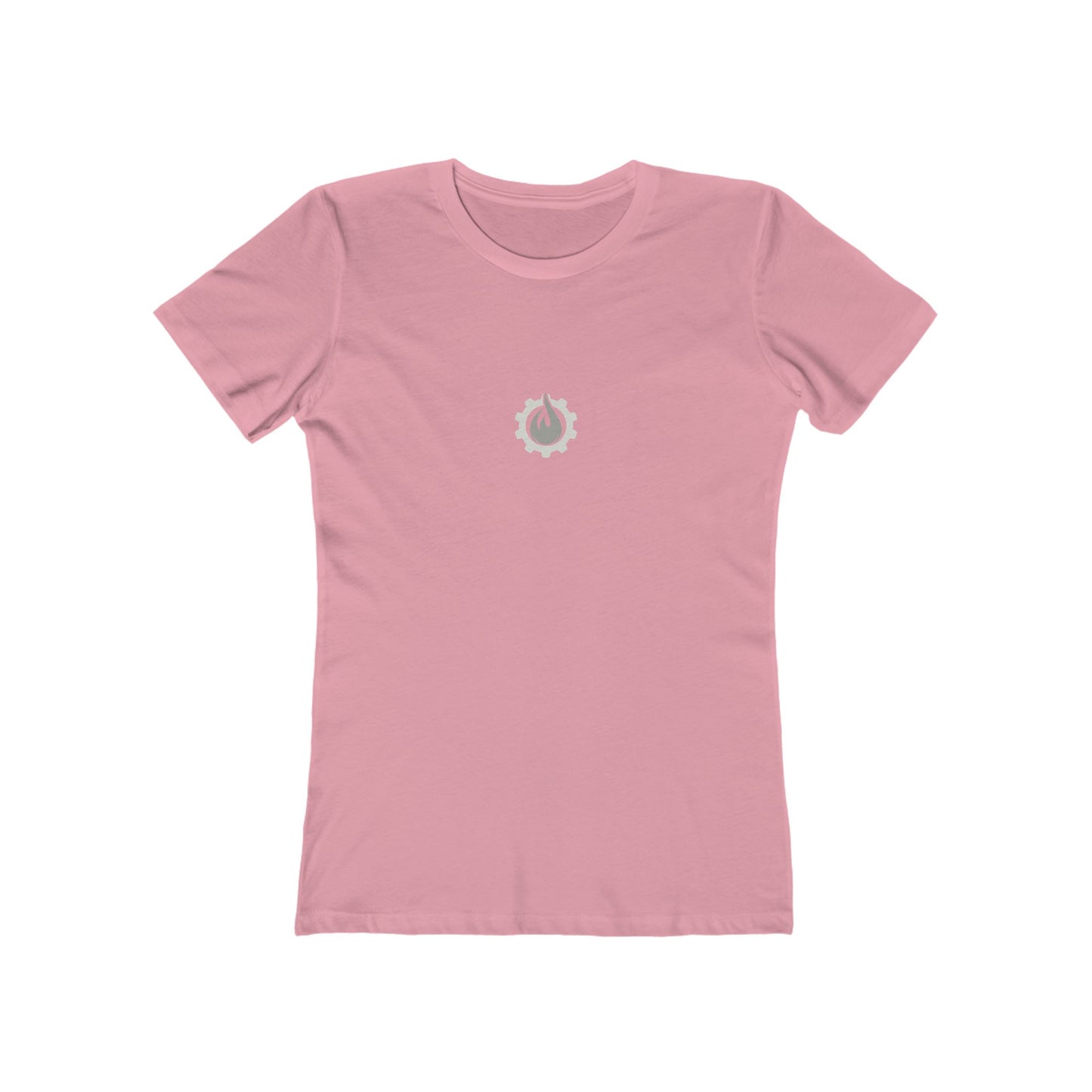 Fireball Gear - Flame &amp; Gear - Gris y blanco - Camiseta ajustada para mujer