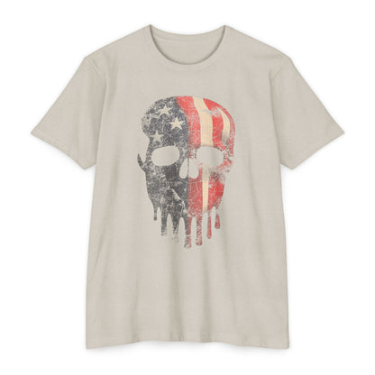 Painted Patriotic Skull - Unisex T-shirt