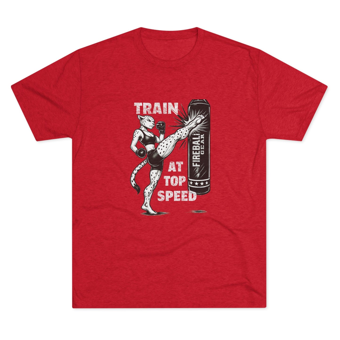 Serie Beast Mode - Entrena a toda velocidad (Mujer) - Camiseta unisex de mezcla triple