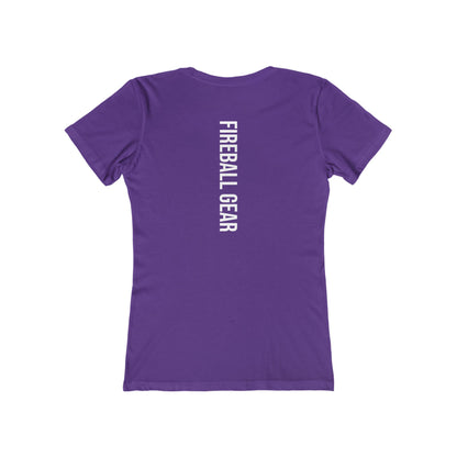 Fireball Gear - Flame &amp; Gear - Weiß - Damen Slim Fit T-Shirt