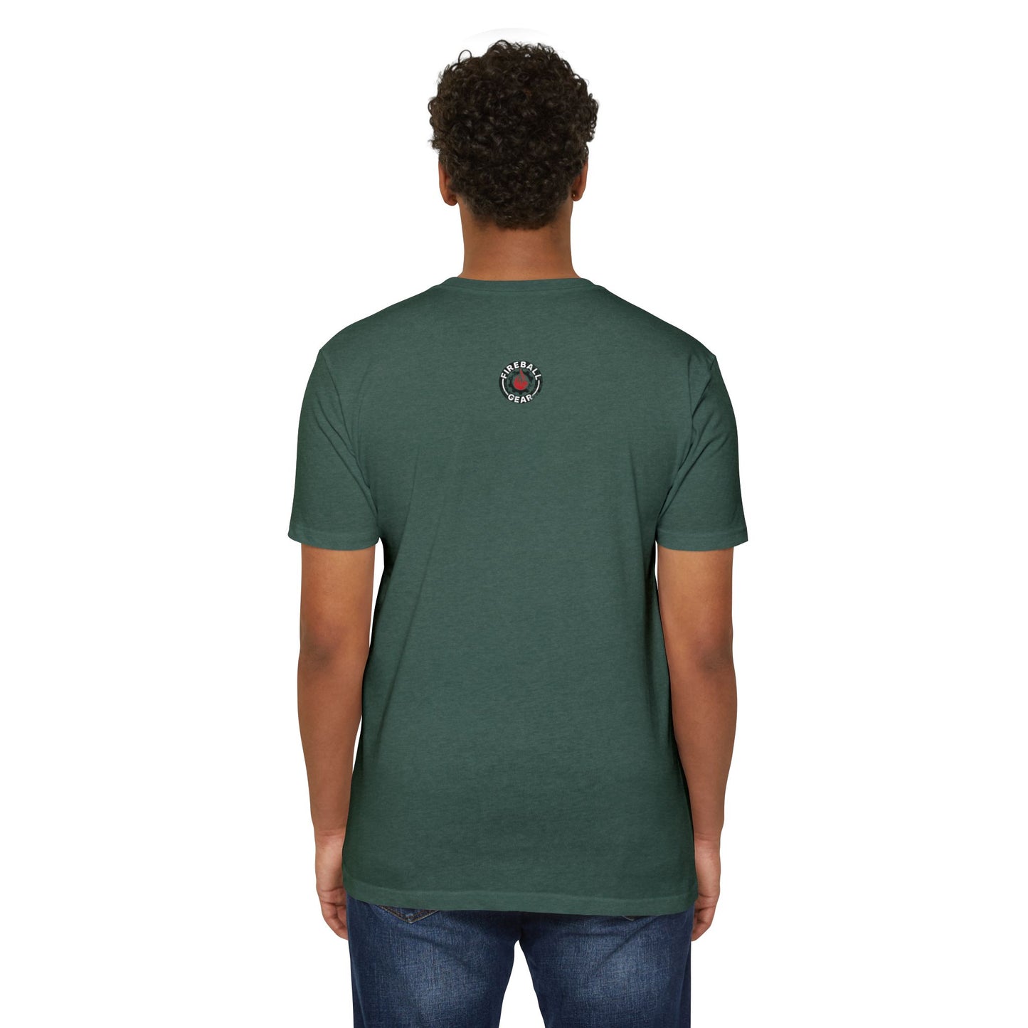 Camiseta unisex Fireball 3D - Desgastada