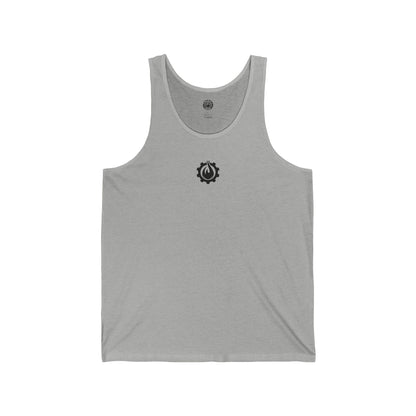 Camiseta sin mangas unisex Fireball Gear - Flame &amp; Gear - Negra