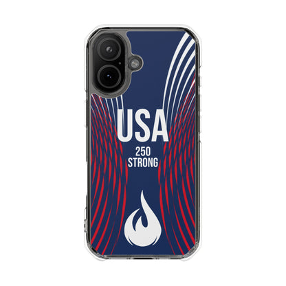 USA 250 Strong - Anniversary Edition - Magnetic Clear Impact iPhone Cases